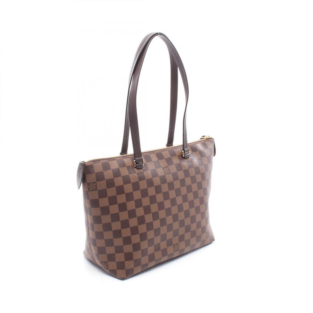 Louis Vuitton Bag Brown Brown Tote Canvas Ebene Iena Damier Leather